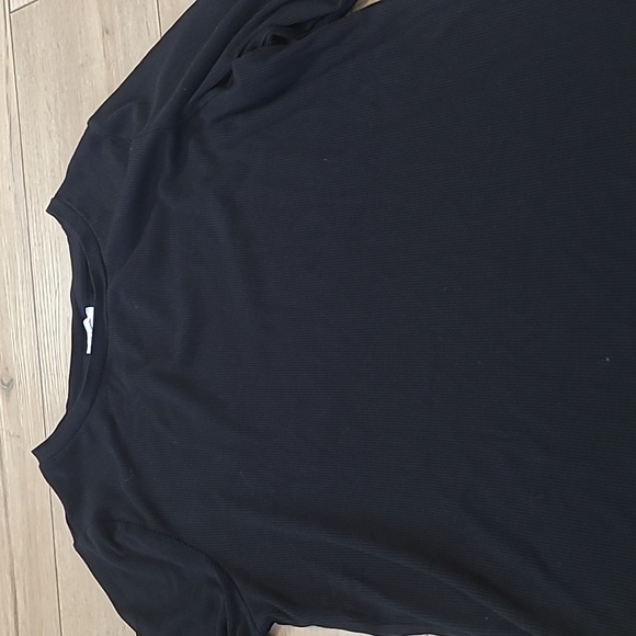 Reitmans Black Ribbed Long Sleeve Top 90% Viscose Size Large - Picture 2 of 5